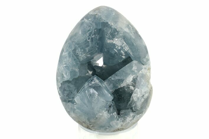 Crystal Filled Celestine (Celestite) Egg Geode - Madagascar #241884